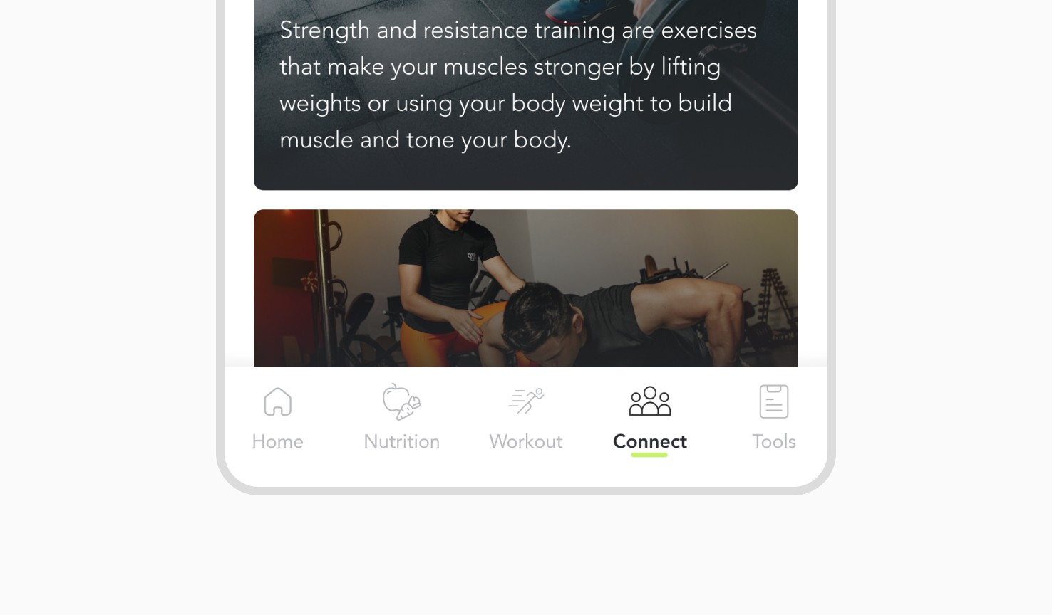 Social feed for motivation